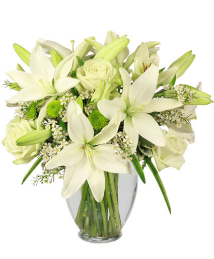 Simplicity – Classic White Flower Arrangement Simplicity – Classic White Flower Arrangement