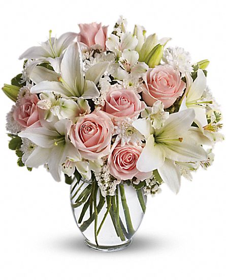 Angelic Beauty - White and Blush Vase Arrangement Angelic Beauty - White and Blush Vase Arrangement